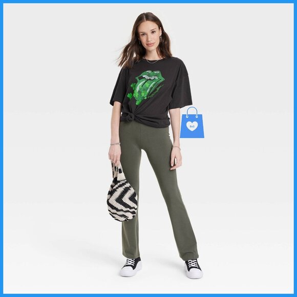 Small Medium - Womens The Rolling Stones Short Sleeve Oversized T-Shirt Dress - Picture 3 of 7